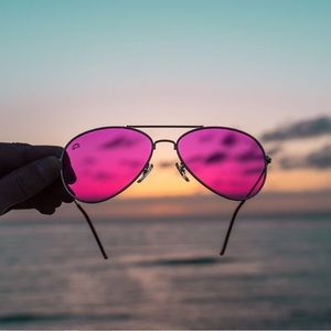 Rainbow Optx Magenta Lens Aviator Frame